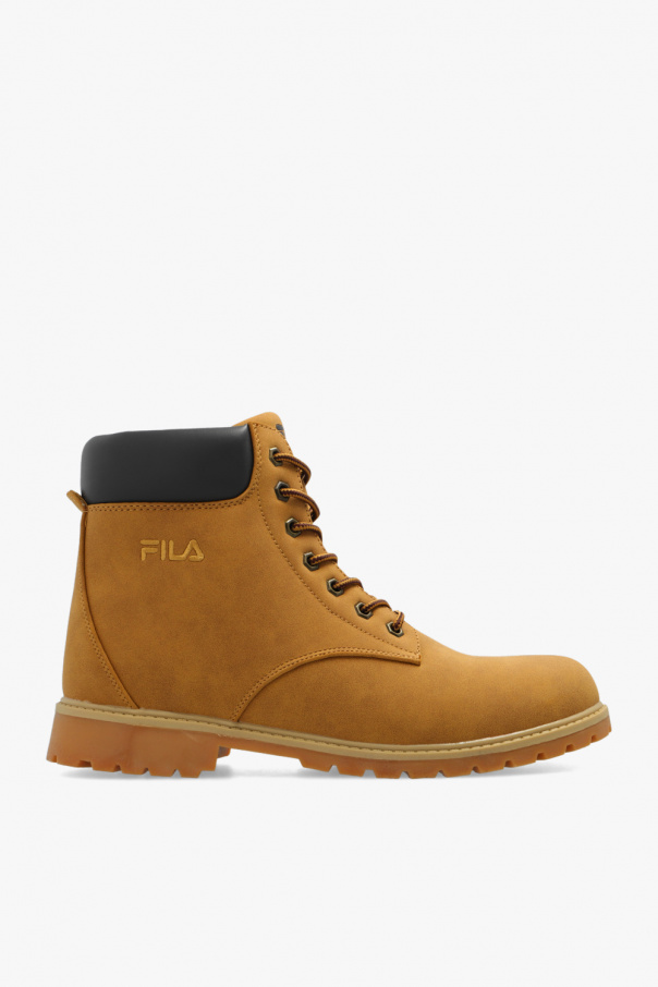 Red suede fila boots deals